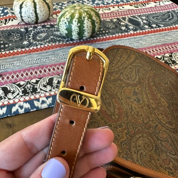 Valentino Garavani Paisley Small Canvas Coated and Leather Crossbody, Vintage - Picture 13 of 13